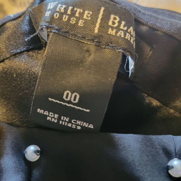 White House Black Market Black Strapless Cocktail Dress Size 00 - Picture 7 of 8